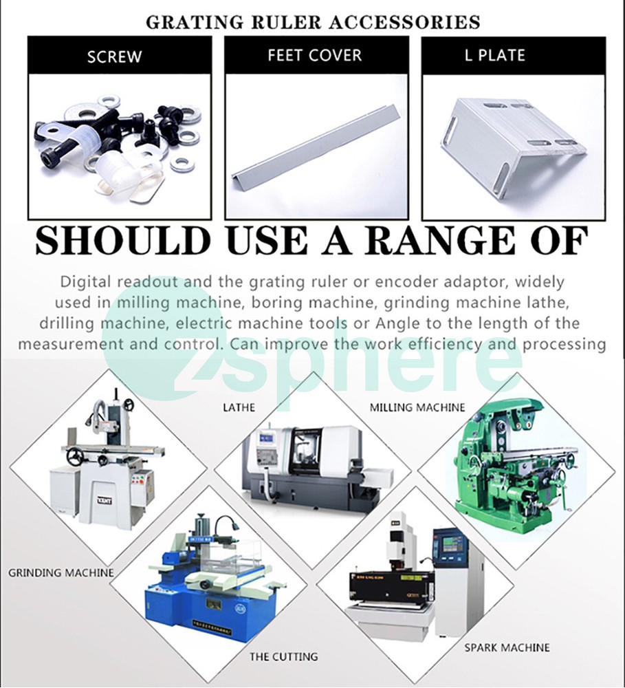Linear Sensor Scale 2Axis/3Axis Digital Readout DRO Display for Mill Lathe EDM