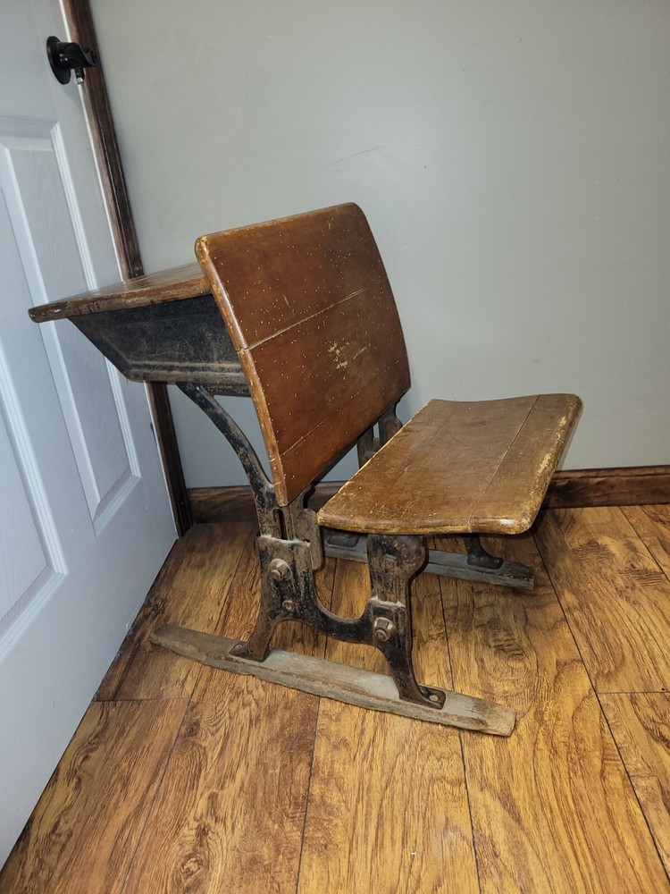 Antique 1970s School Desk