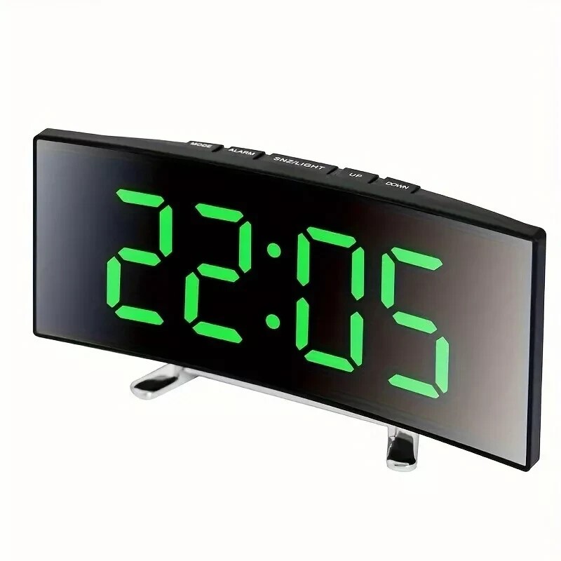 Digital LED alarm clock with temperature display, snooze function, table clock
