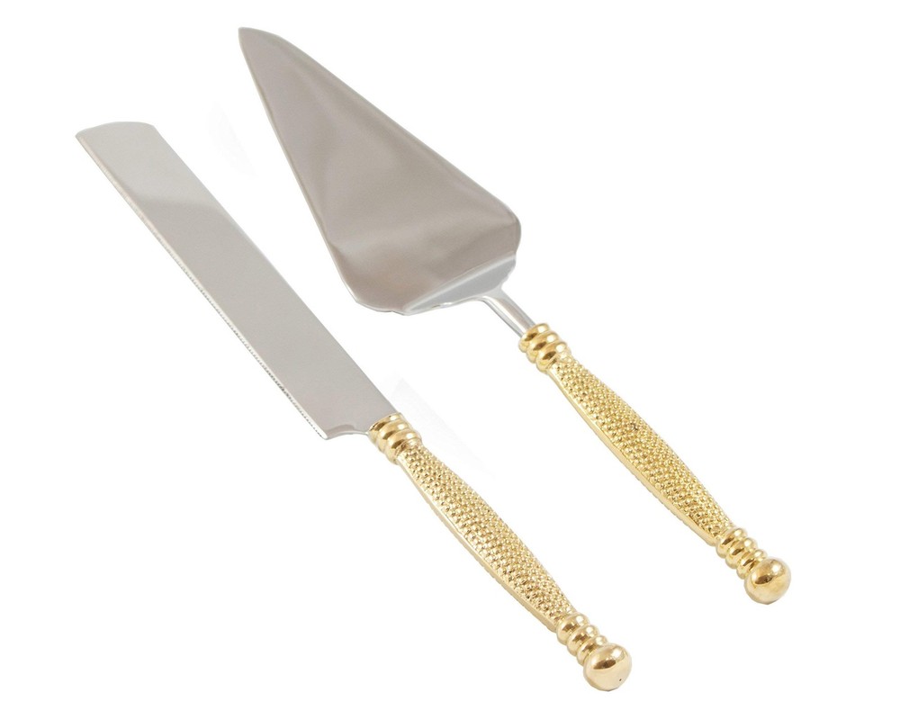 Server Set, Cake, Pie, Desert Flatware Set, String of Beads Design, 2-piece 1...