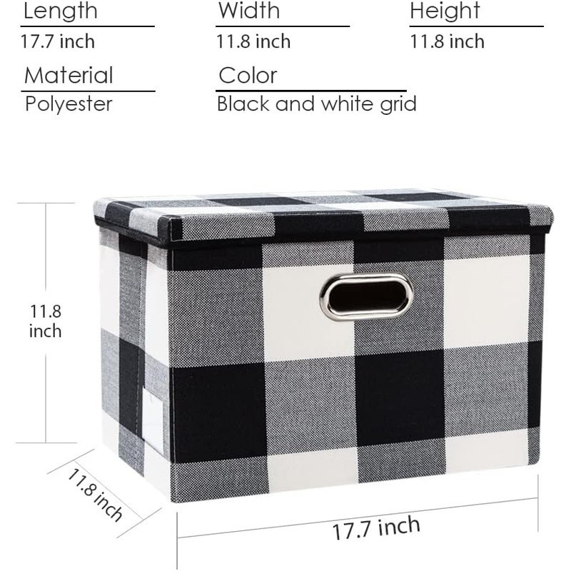 Collapsible Storage Bins Durable Polyester Lightweight Stackable Organizer New