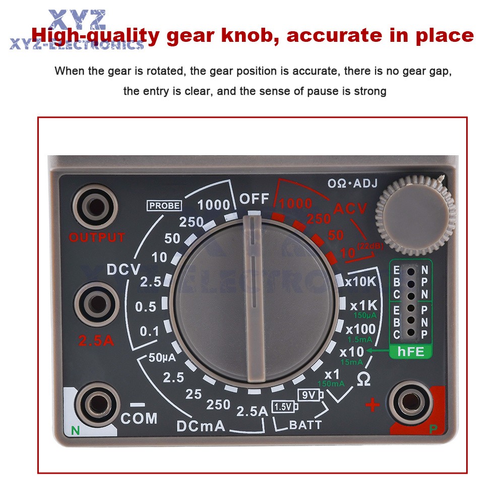 DE-960TR Analog Meter Multimeter Multitester Resistance Current DC AC Tester