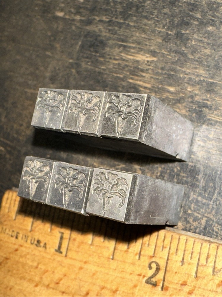 Print Blocks “ 6 Beautiful Flowers “ Lead Blocks, Nice Image!