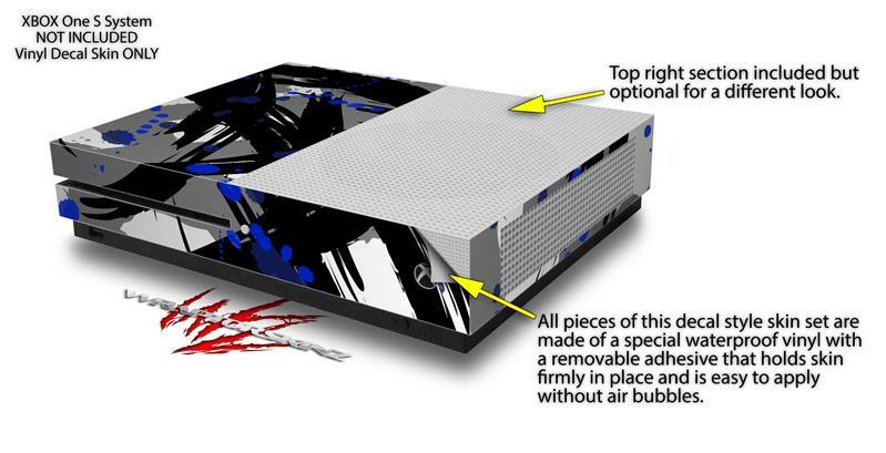 Skin XBOX One S Console Controller Abstract 02 Blue