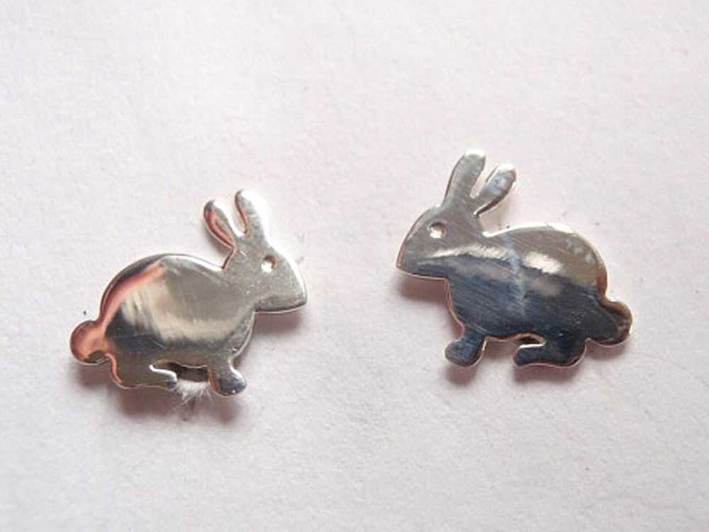 Bunny Rabbit Stud Earrings 925 Sterling Silver