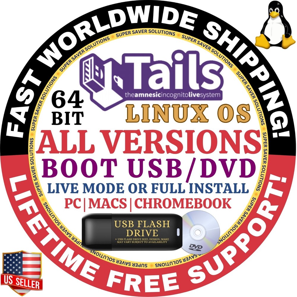 TAILS LINUX OS LATEST ISO BUILDS | USB/DVD | 64BIT FORENSIC SECURITY TOOLS