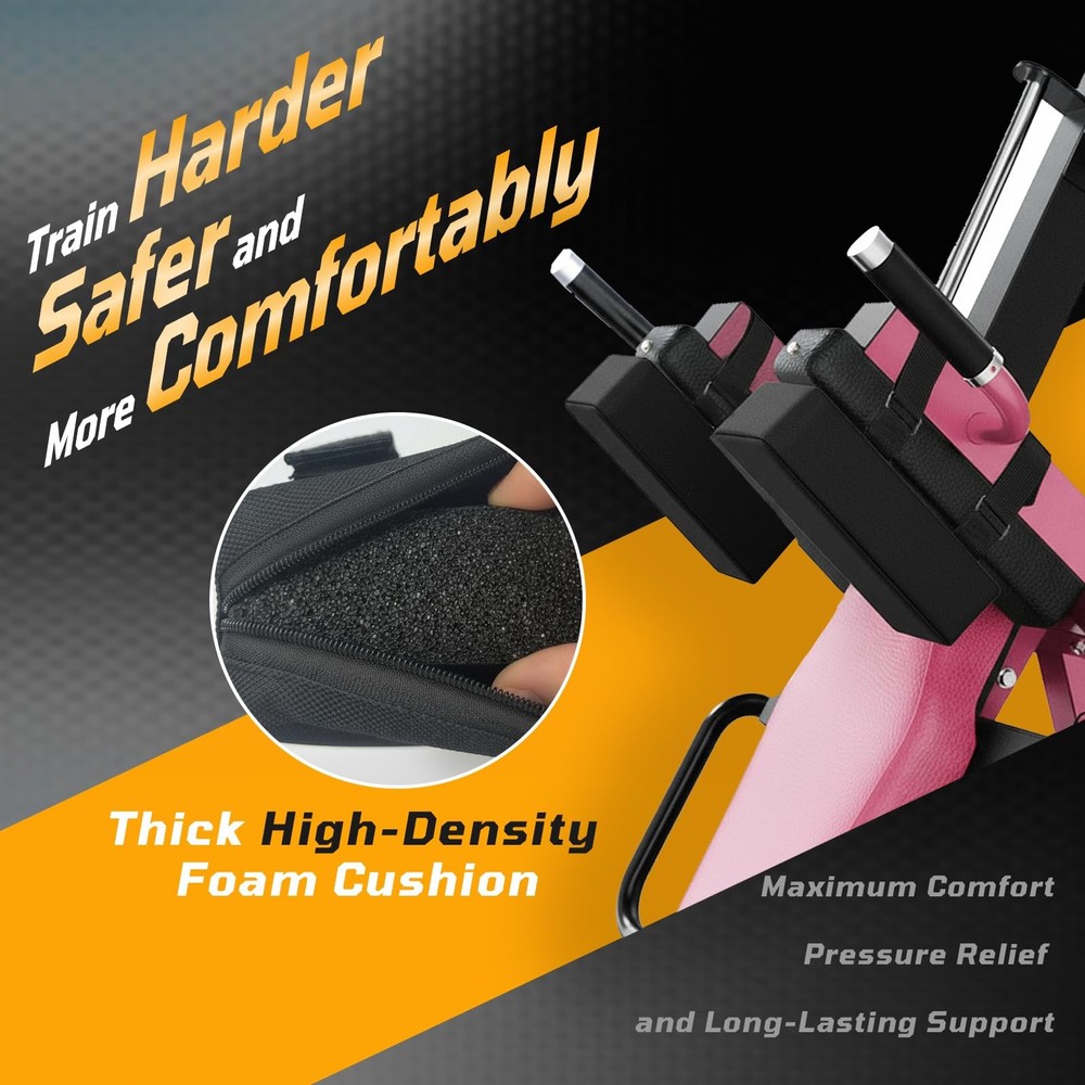 Hack Squat Shoulder Pads 2 PCS – Thick Foam Cushion with Adjustable Straps, R...