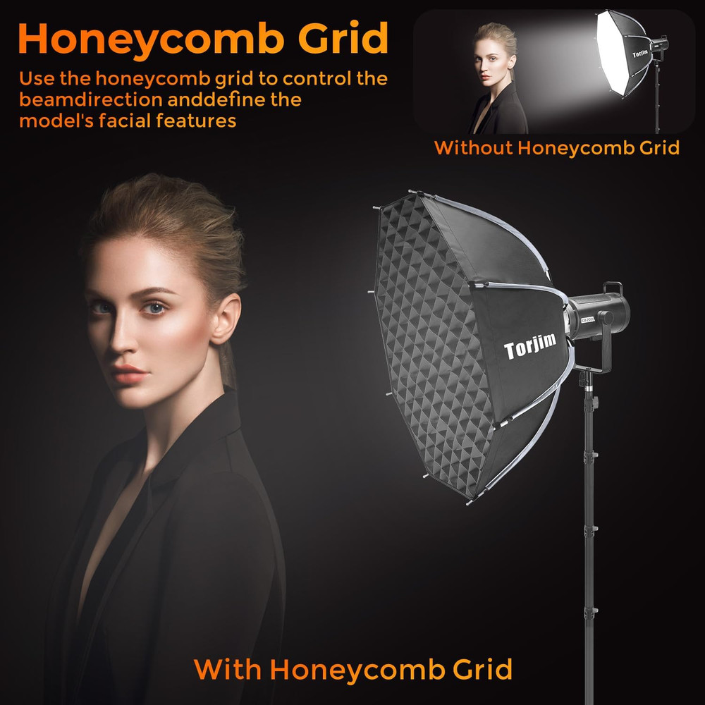 35.4"/90Cm Octagonal Softbox with Quick Release Bowens Mount, Portable & Collaps