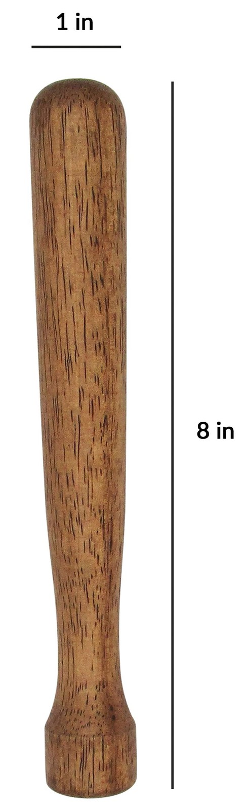 Hudson & Lane Wooden Cocktail Bar Muddler Brown