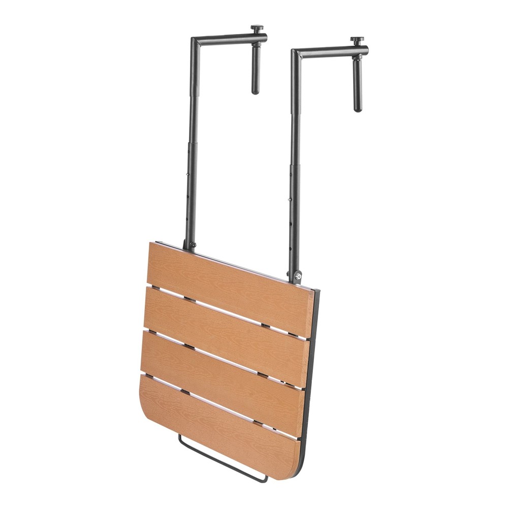 KFFKFF Patio Hanging Table, 25 x 24 Inch Foldable Patio Railing Table