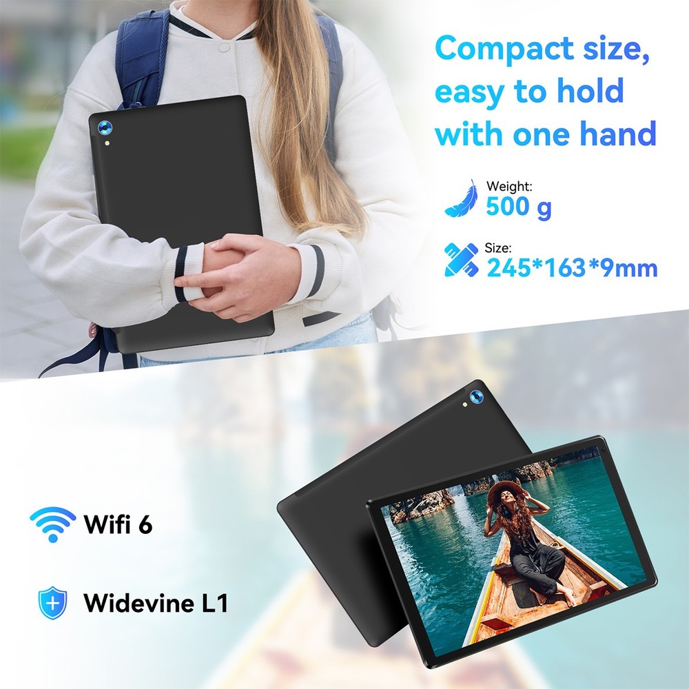 10.1 in Android 15 Tablet Touchscreen Octa-core Processor 24GB RAM + 128GB ROM