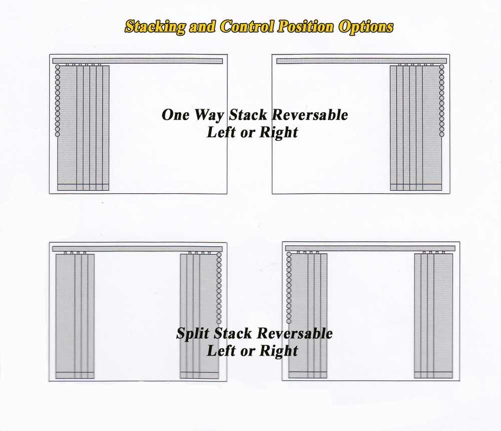 Vertical Blind Headrail Custom Made to Your Size & Stack