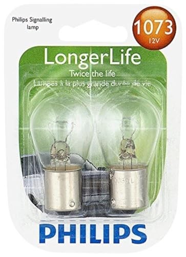 Philips 1073 LongerLife Miniature Bulb, 2 Pack