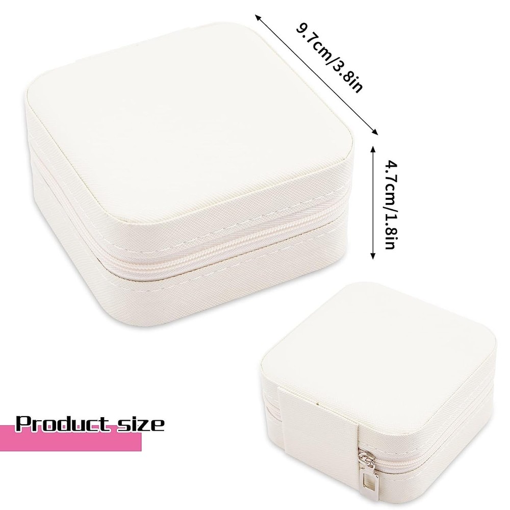 Mini Jewelry Organizer Case - 4pcs White