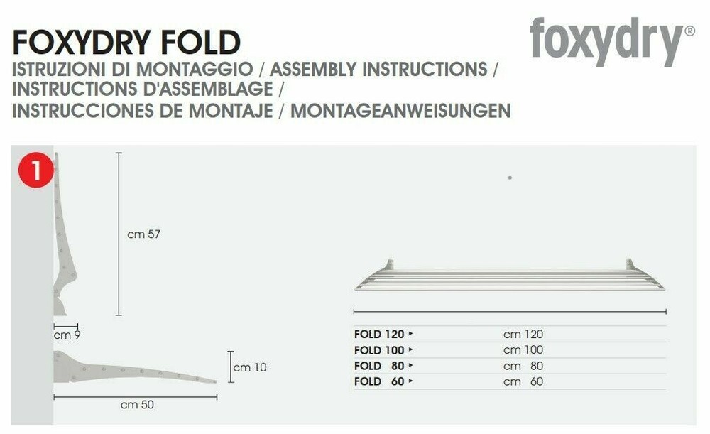 Wall mounted clothesline, foldable wall mounted clothesline, Foxydry Fold