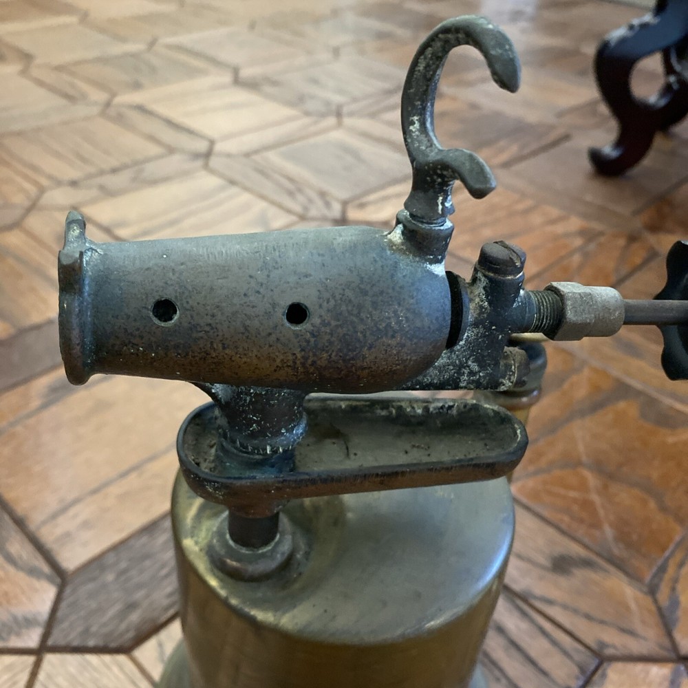 Antique Kant-Rust Solid Brass Blow Torch Welding Soldering Tool
