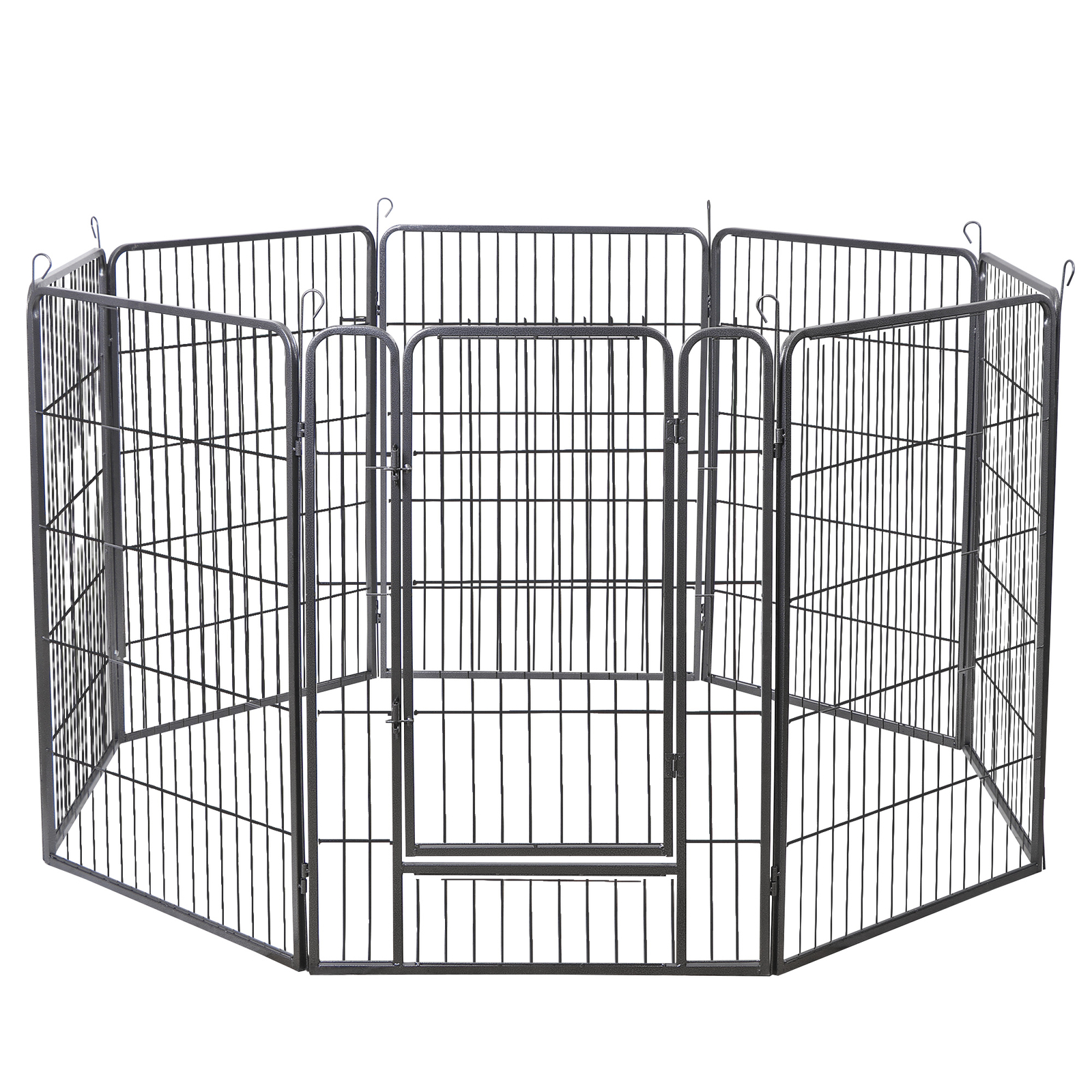 40" 8 Panel Detachable Exercise Fence Metal Dog Playpen Multiple Shap For Pet