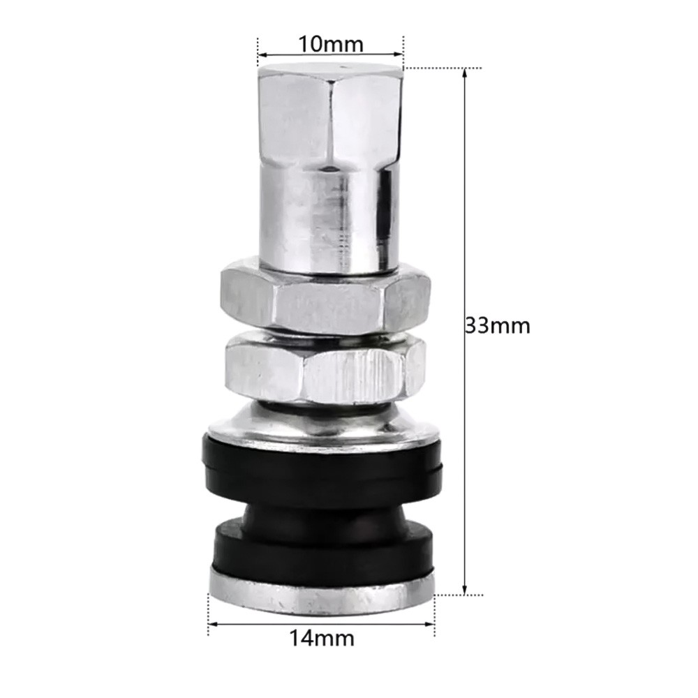 4 PCS Valve Flush Mount Metal Chrome Tire Valve Stems High Pressure Bolt