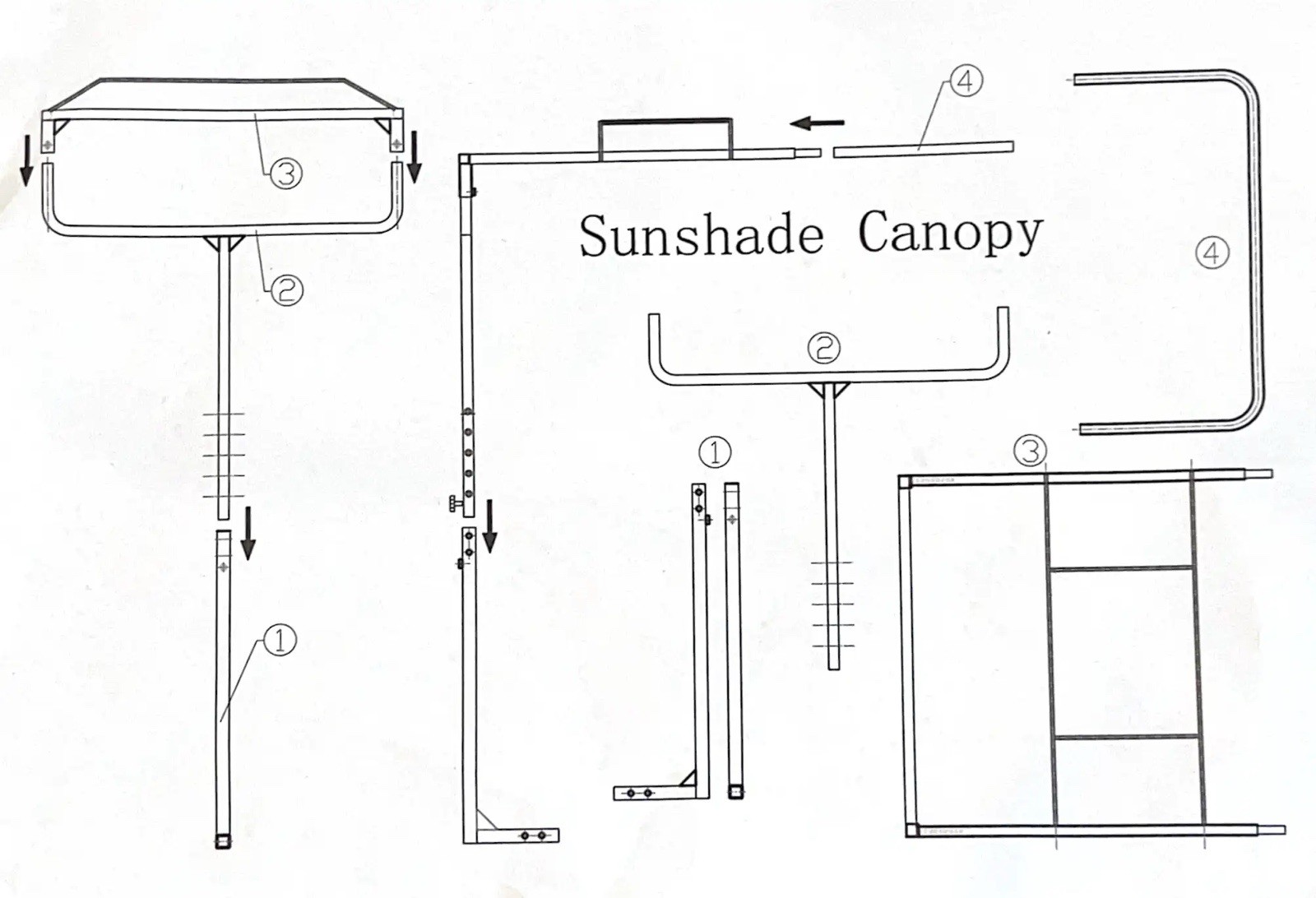 Scooter & ECV Sunshade Canopy