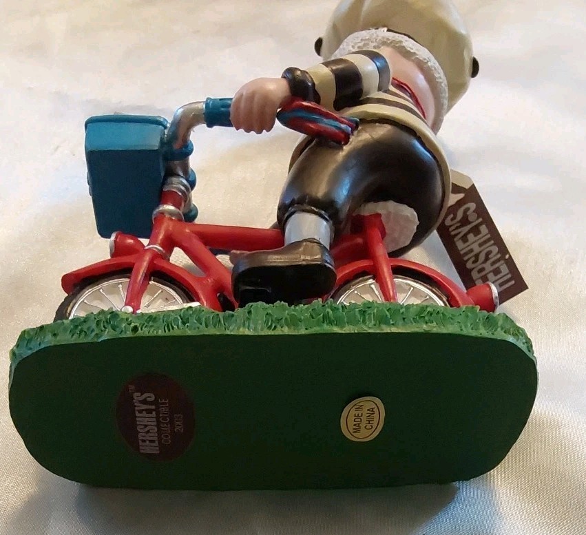 KURT ADLER 2003 HERSHEYS ELF ON BICYCLE