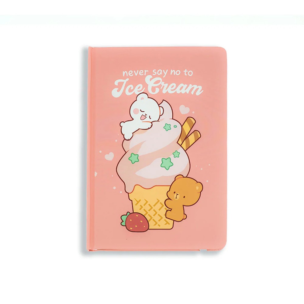 Milk Mocha Bear: Ice Cream Dot Grid Notebook
