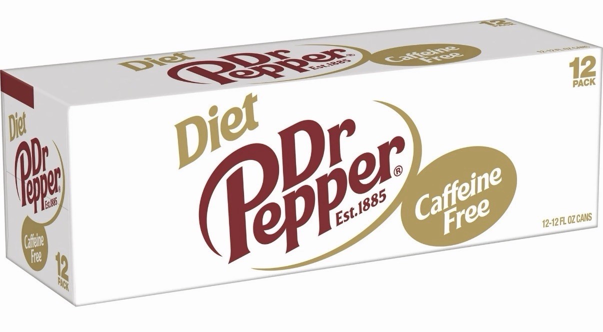 Dr Pepper Diet Caffeine Free Soda | 12 Oz | Pack of 12