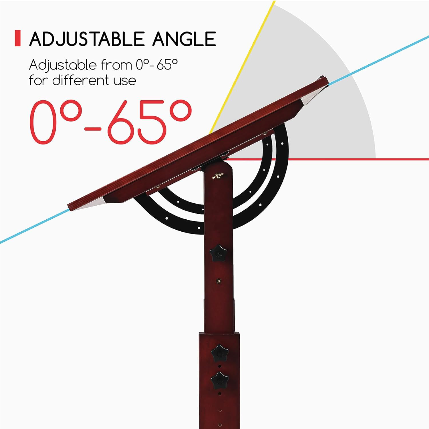 MEEDEN Wood Drafting Table,Artist Drawing Table with Height Adjustable & Tilting