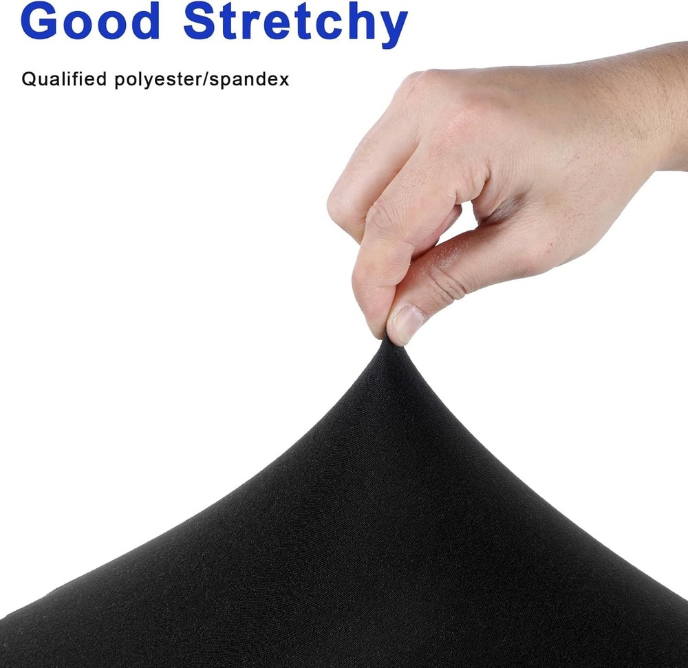 2 Pcs Bar Stool Covers Black Round High Elastic Bar Stool Covers Soft Stool