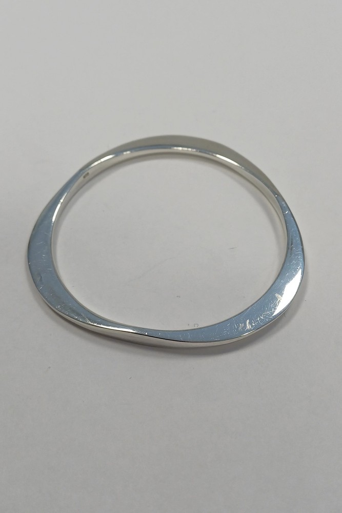 Modern Triangle Bangle in Sterling Silver
