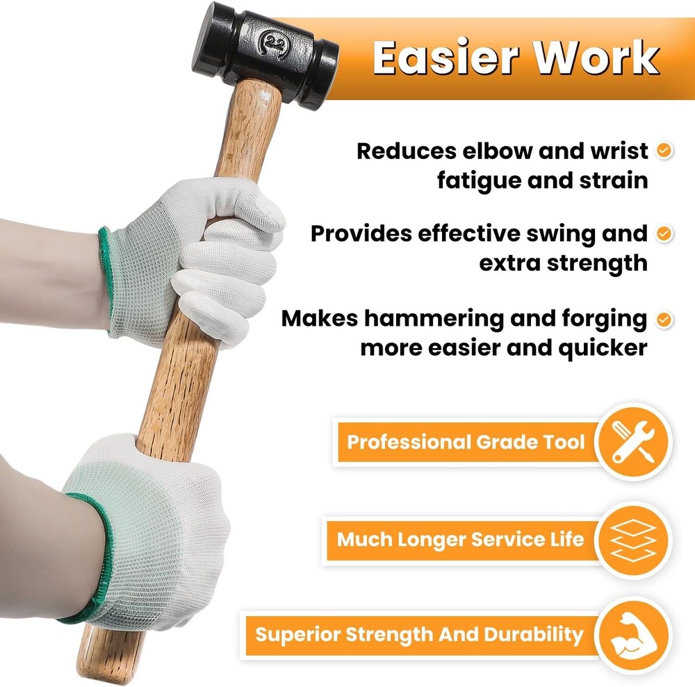 61B 36oz Rounding Hammer Versatile Blacksmith Hammer for Hand Forged Tool