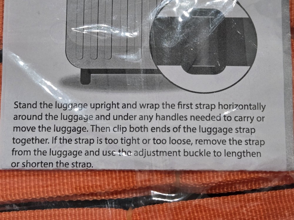 Adjustable Luggage Straps. Durable. New