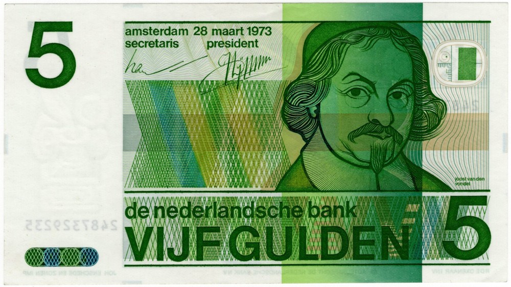 Netherlands 1973 5 Gulden P95 UNC