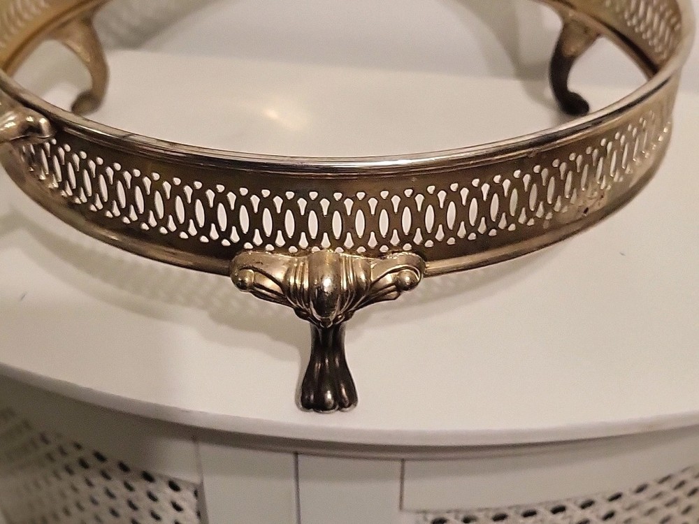 VTG Covered Casserole & Silver Plate 10" Glass Baking Dish Elegant Serving Set