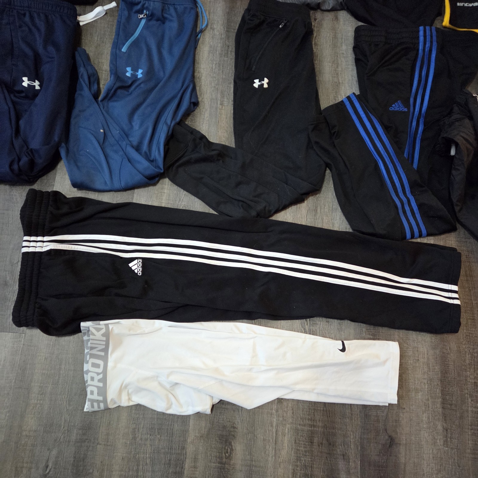 NIKE UNDER ARMOUR ADIDAS Boy's XL Athletic Lot Of Pants Long Slv Shirts 20 Pc