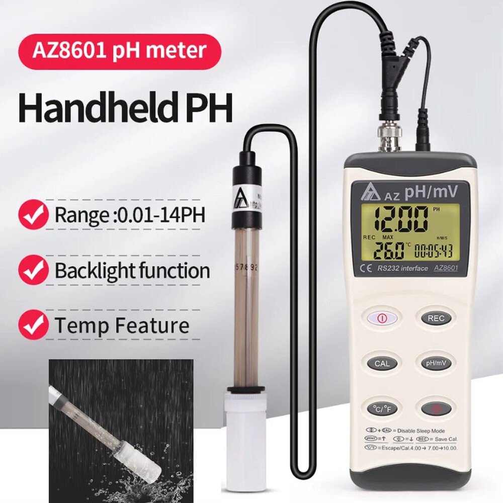 AZ8601 Handheld PH Meter PH & ORP Mv Temperature Meter Oxidation Reduction Meter