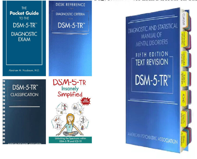 DSM-5-TR & Index tab & desk reference &classification &Simplified & Pocket Guide