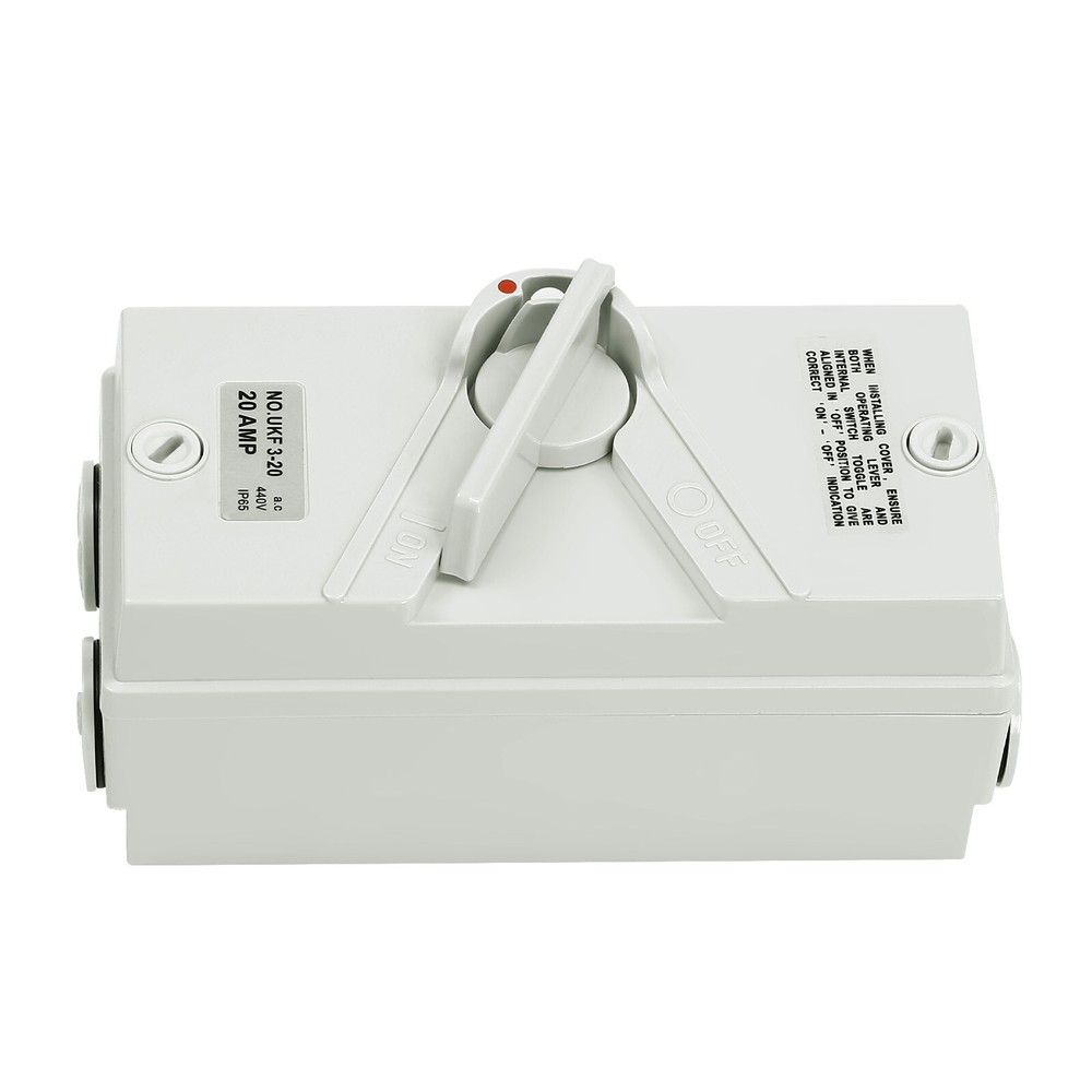 440V 20A 3 Pole Wall-Mounted Isolation Switch Waterproof Safety Isolation Switch