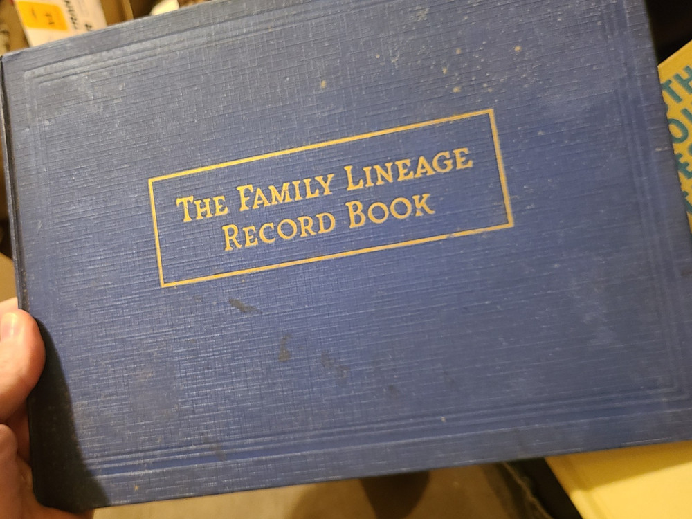 Vintage Genealogy Record Book