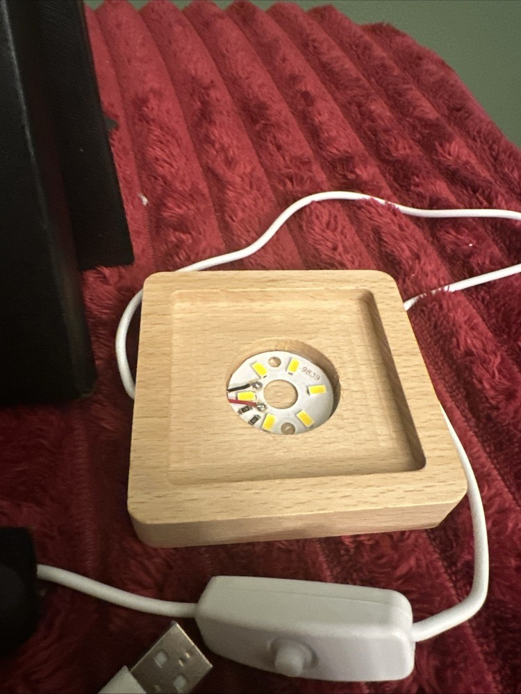 Crystal Engraved Cube Universe Nightlight