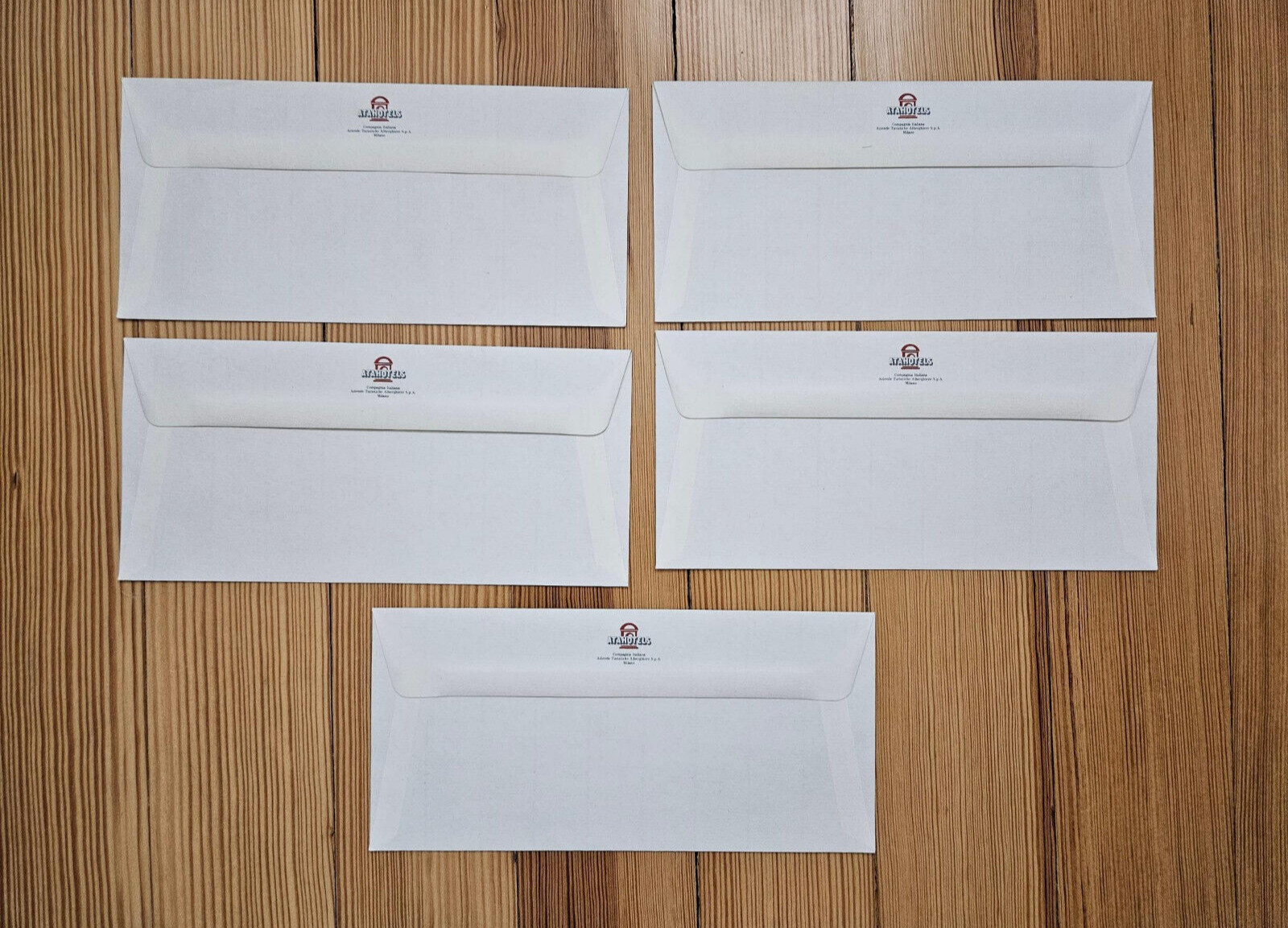 Vintage Interhotel Executive & Atahotel Alpi Stationery Paper, Milano Italy
