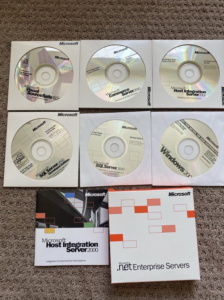 Microsoft Studio.net 2002 Enterprise Developer Full Retail Complete