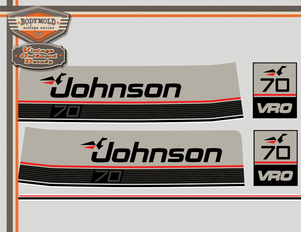 Johnson 70HP  VRO Decals