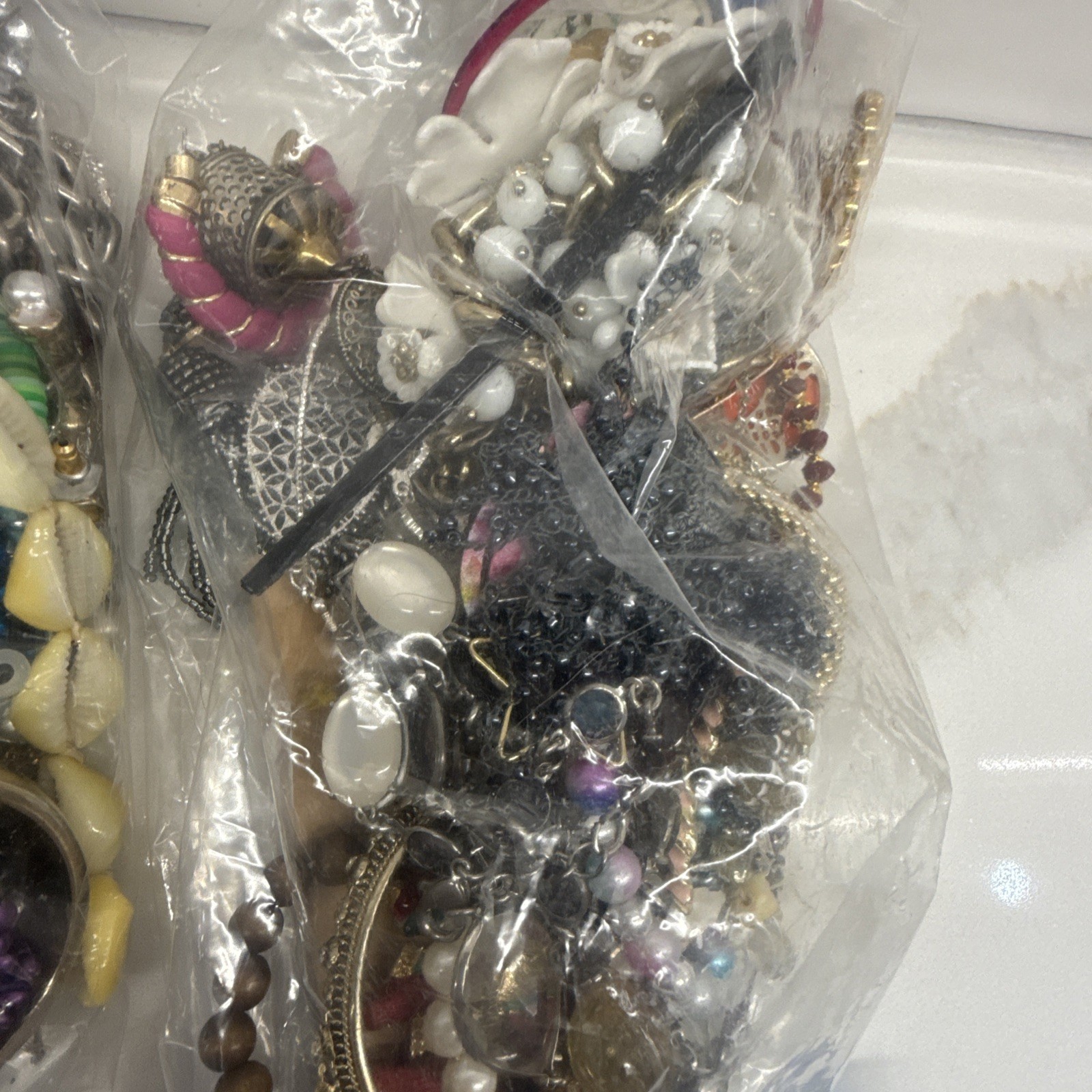 1 lb Mixed Jewelry Lot Wear Resell Craft Vintage Modern Costume Random Bag