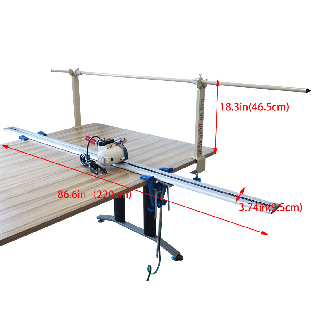 110V High Speed Fabric End Cutter w/75" Rack & Digital Counter Delay Function