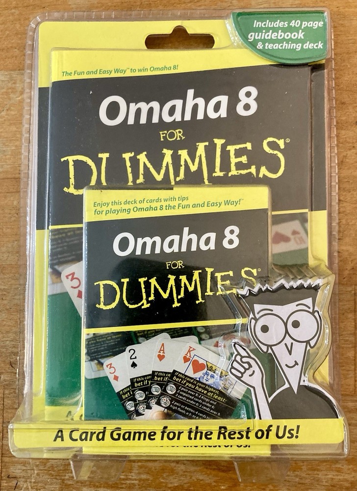 Omaha 8 For Dummies With 40 page Guidebook & Teaching Deck NEW SEALED