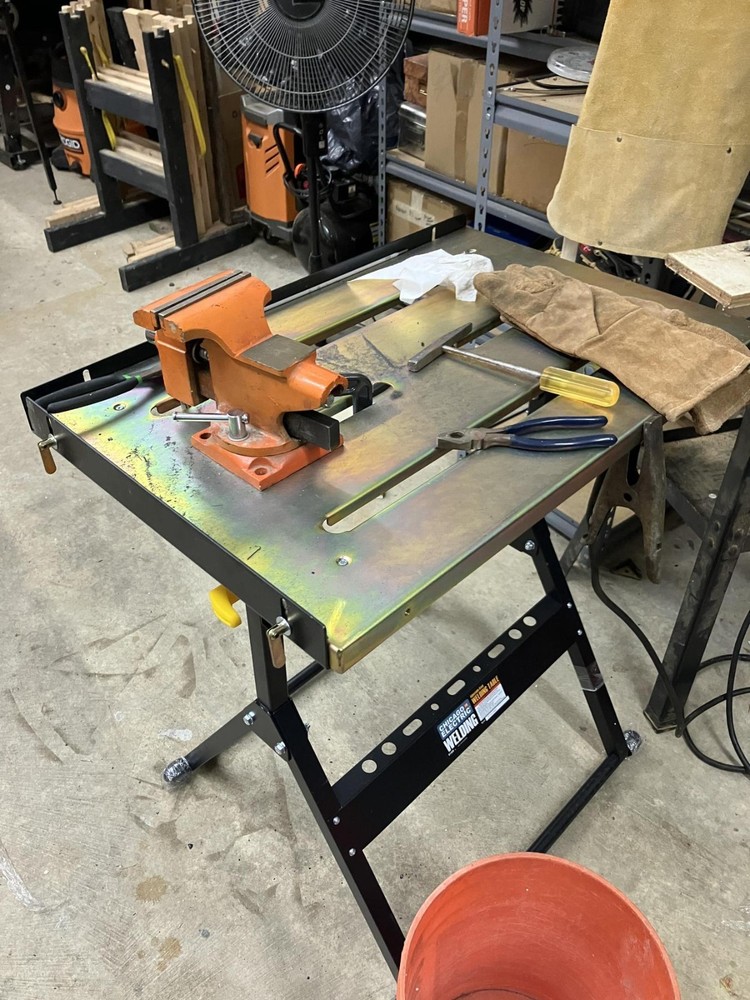 Adjustable Steel Welding Table- Flameproof Surface for Welding Parts & Component