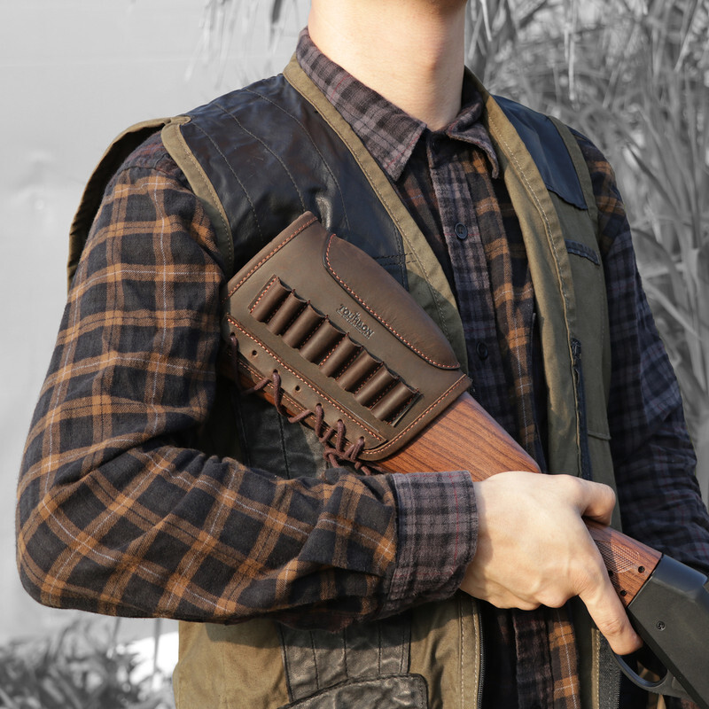 TOURBON Hunting Cheek Rest Riser Rifle Cartridges Ammo Holster Buttstock Sleeve