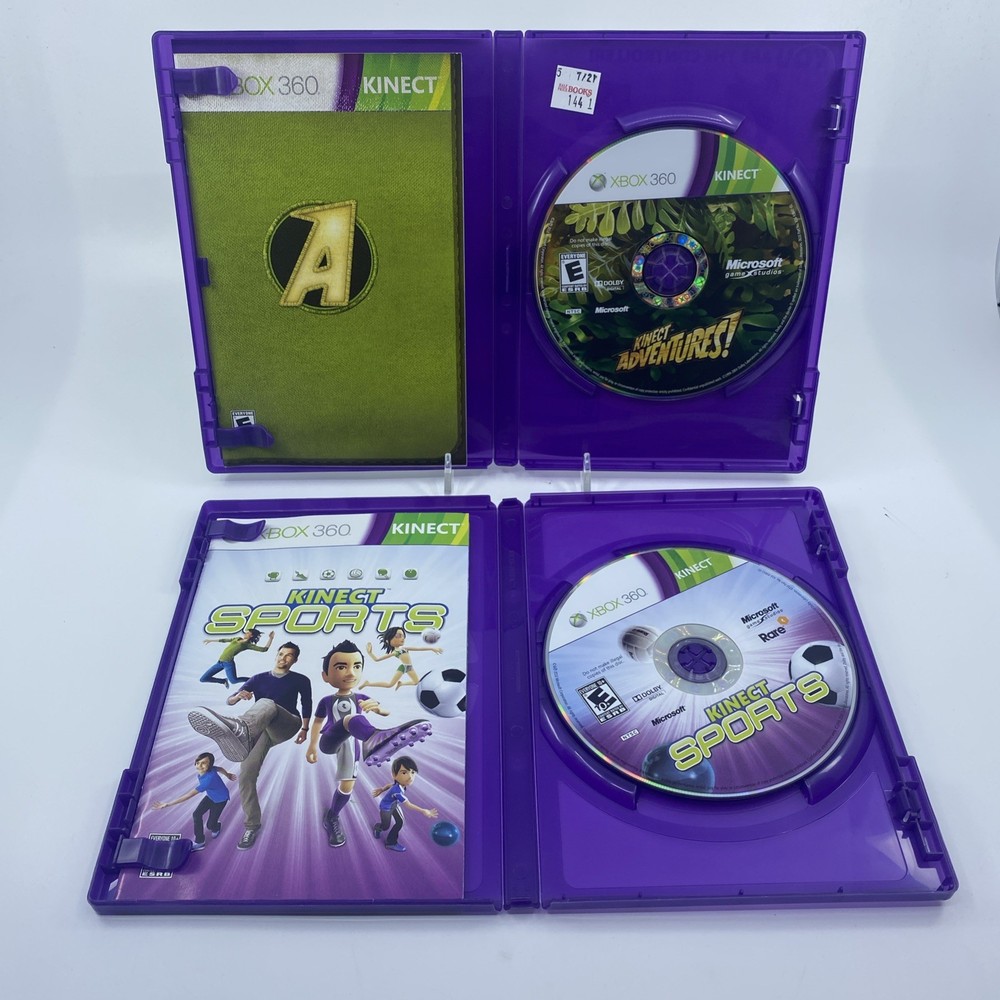 Microsoft Xbox 360 Kinect Sensor In Box w/ 6 Games Bundle