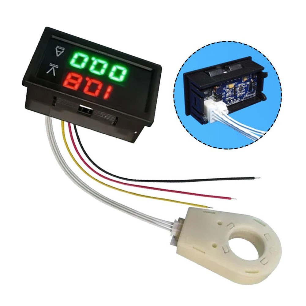 Dual Display Hall Sensor Voltmeter Ammeter Waterproof DC0 300V 50A400A