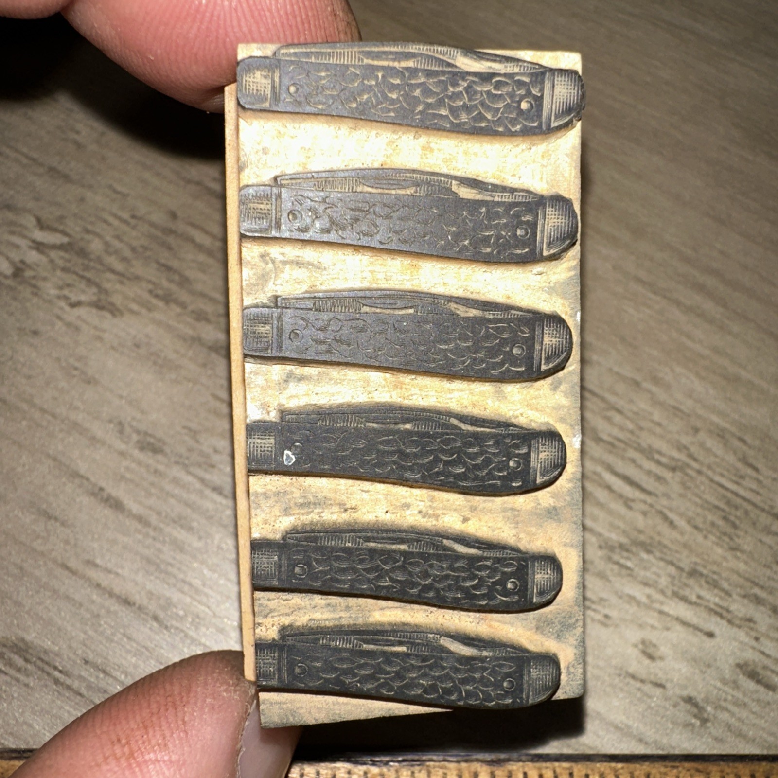Printing Block “ 6 Pocket Knifes “ Nice image!